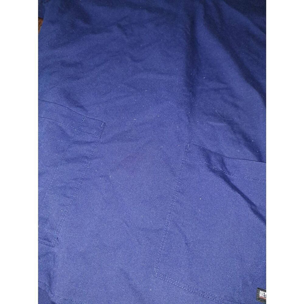 Large Greys Anatomy Barco Short Sleeve Vneck Scrub Top Shirt with Pockets - Picture 3 of 5